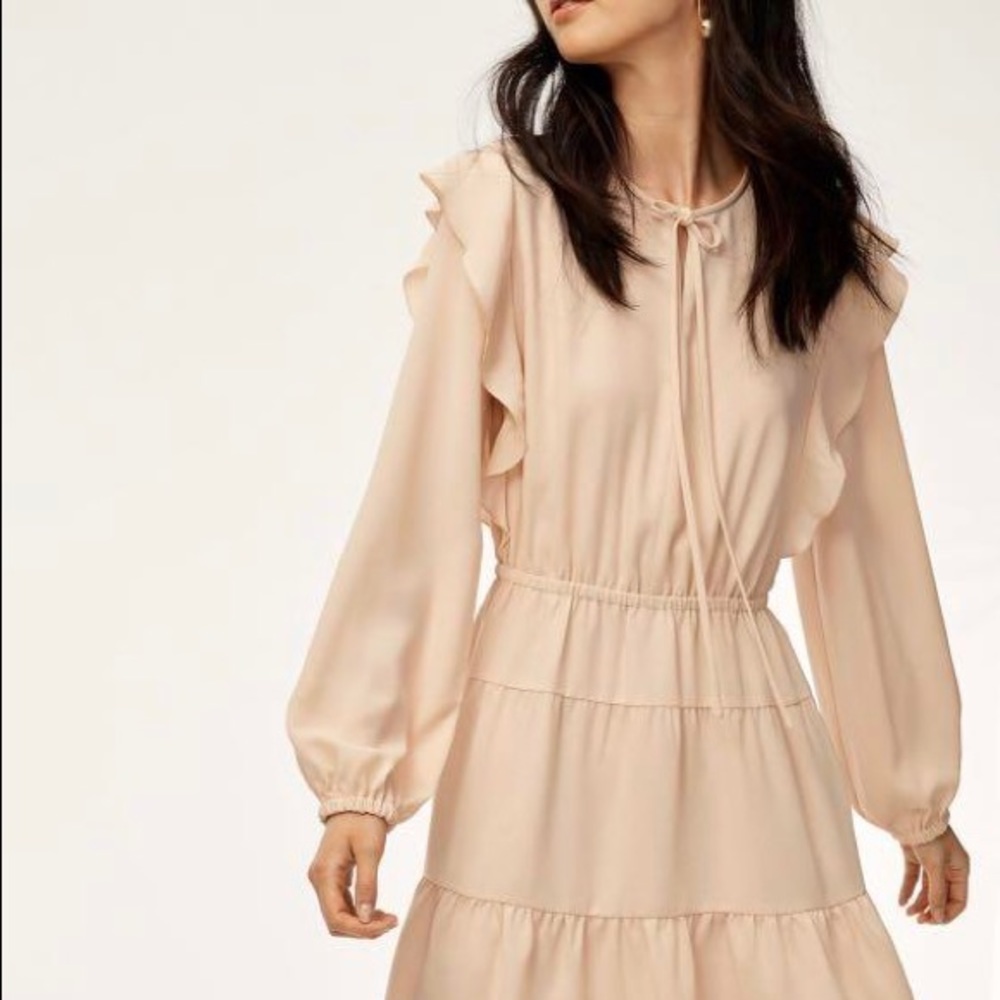 Aritzia Wilfred Marbella Dress Yellow